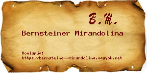 Bernsteiner Mirandolina névjegykártya